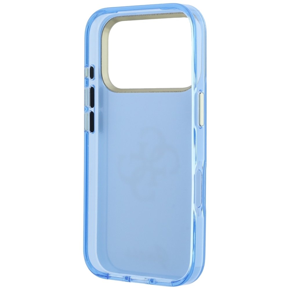 Guess IML 4G Script metāla vāciņš iPhone 18 Pro Max / 17 Pro Max, gaiši zils