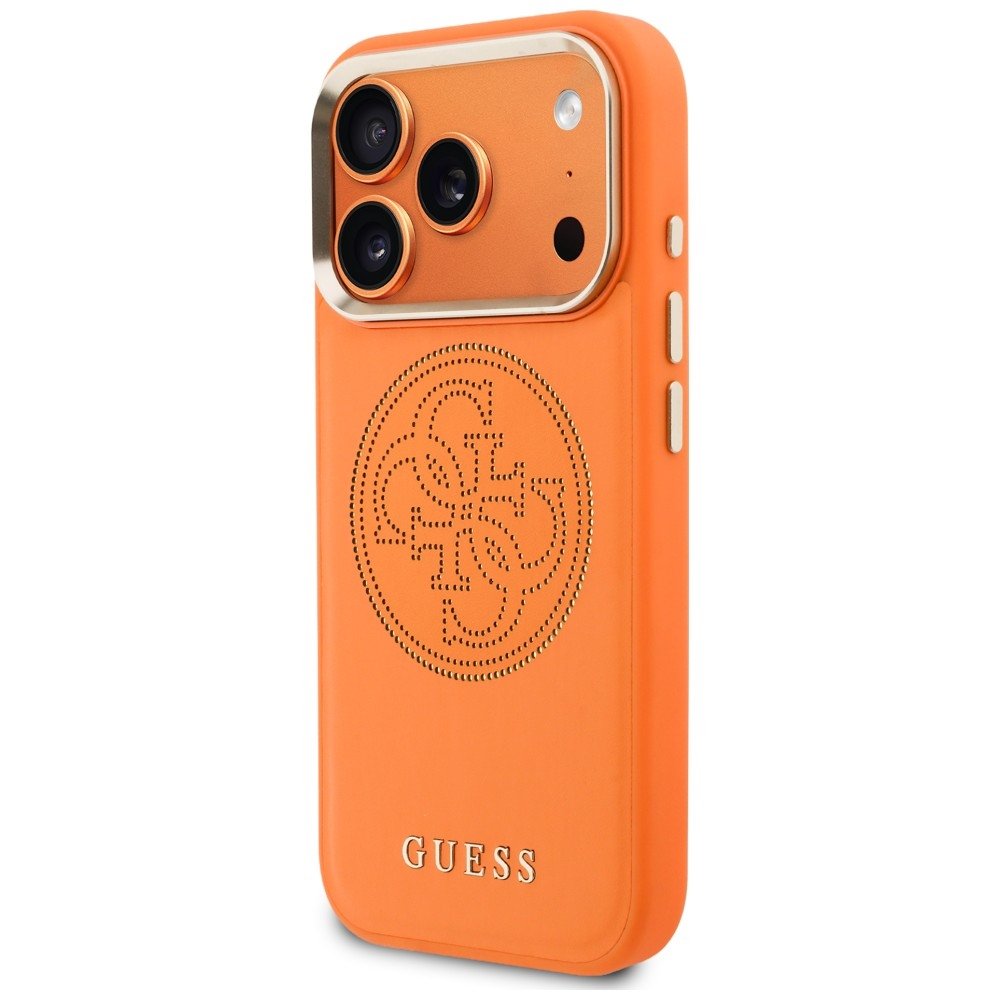 Guess perforētais 4G MagSafe vāciņš iPhone 18 Pro / 17 Pro, oranžs