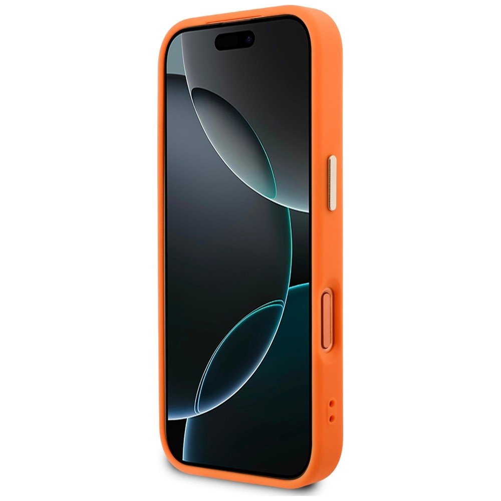 Guess perforētais 4G MagSafe vāciņš iPhone 18 Pro / 17 Pro, oranžs