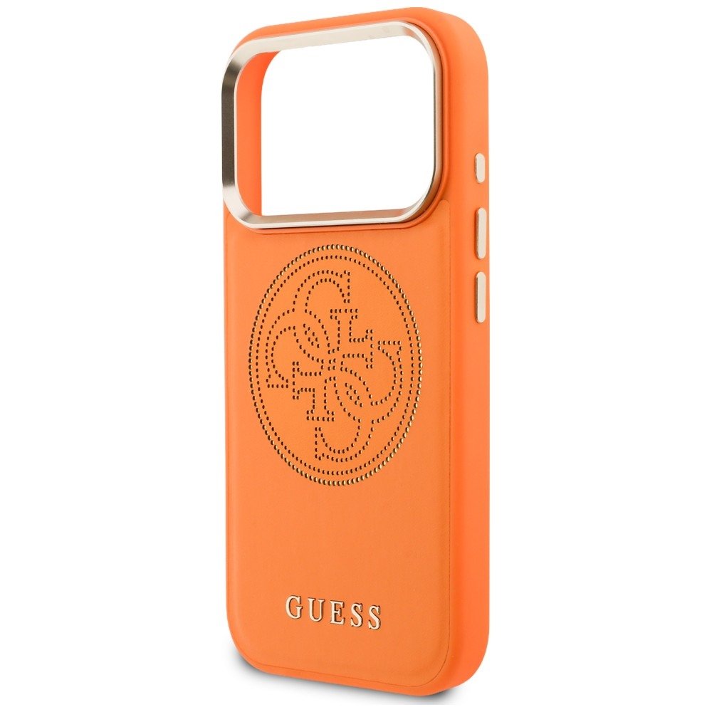 Guess perforētais 4G MagSafe vāciņš iPhone 18 Pro / 17 Pro, oranžs