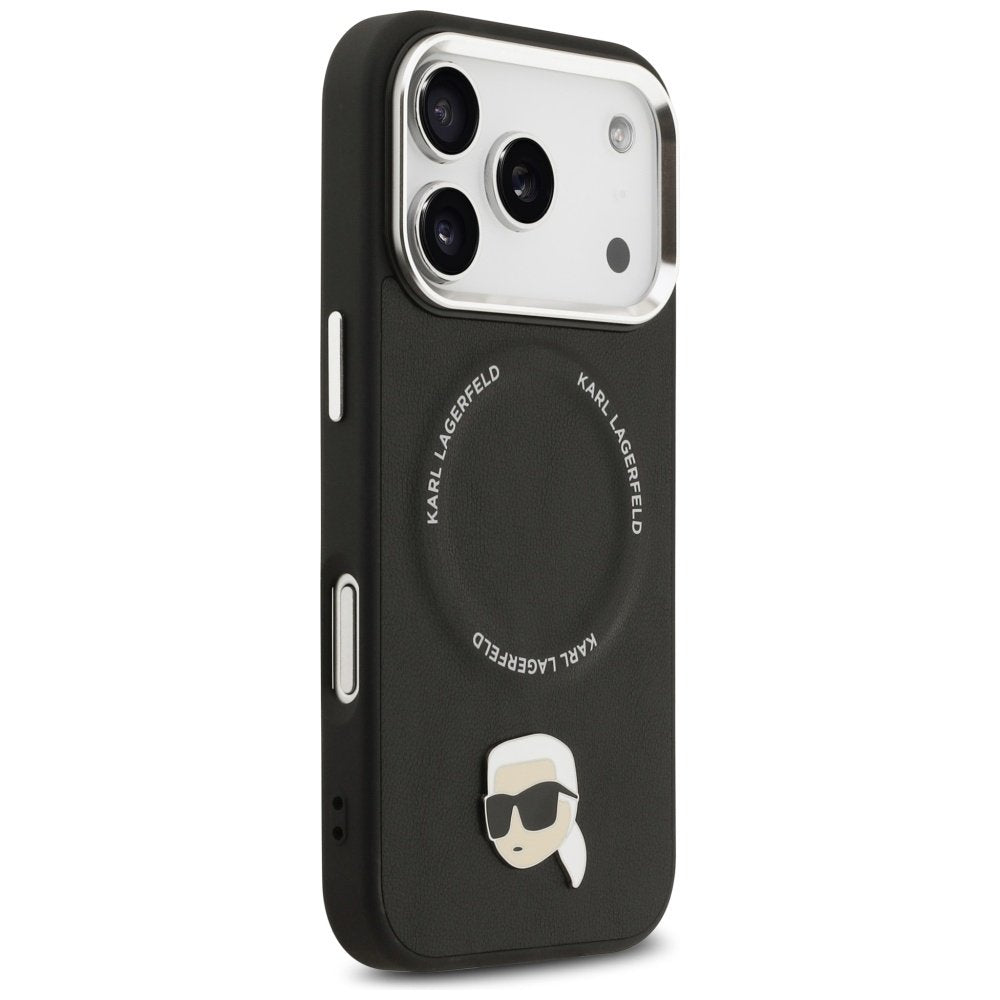 Karl Lagerfeld Karl Pin MagSafe vāciņš iPhone 17 Pro Max, melns