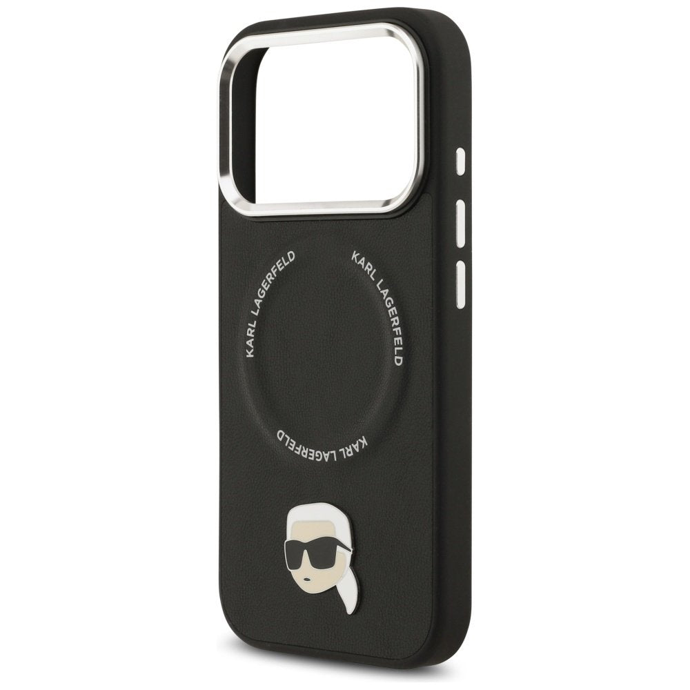 Karl Lagerfeld Karl Pin MagSafe vāciņš iPhone 17 Pro Max, melns