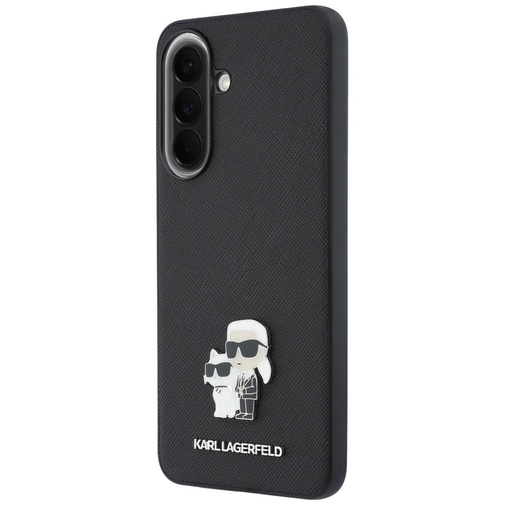 Karl Lagerfeld HC SAFFIANO ar K&C metāla logotipa vāciņu Samsung Galaxy A57, melns