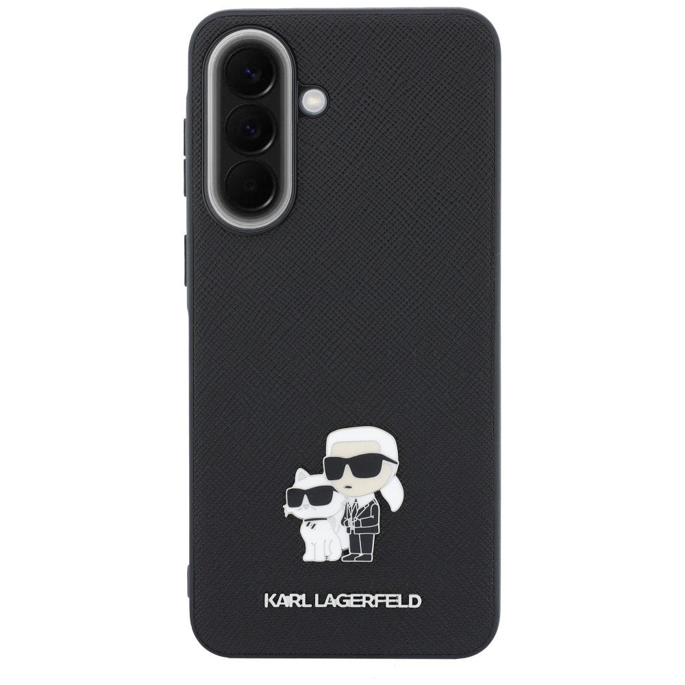 Karl Lagerfeld HC SAFFIANO ar K&C metāla logotipa vāciņu Samsung Galaxy A57, melns