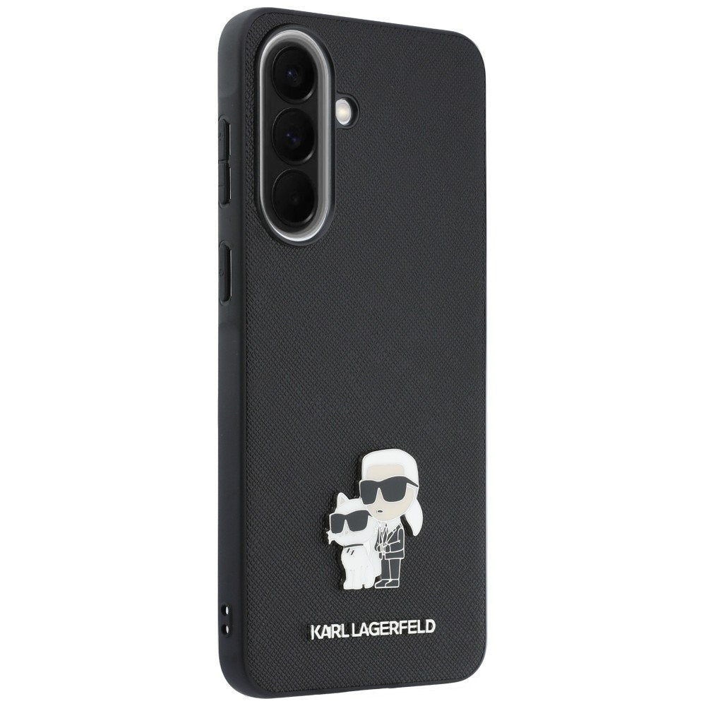 Karl Lagerfeld HC SAFFIANO ar K&C metāla logotipa vāciņu Samsung Galaxy A57, melns