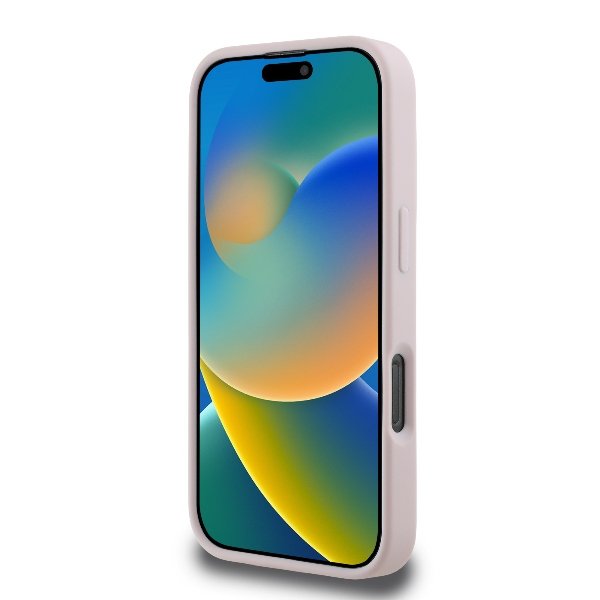 Karl Lagerfeld KLHCP16LPQDSMGP iPhone 16 Pro cietais vāciņš Quilted Signature rozā krāsā