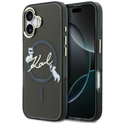 Karl Lagerfeld IML Choupettes Karl Script Logo MagSafe iPhone 17 melns