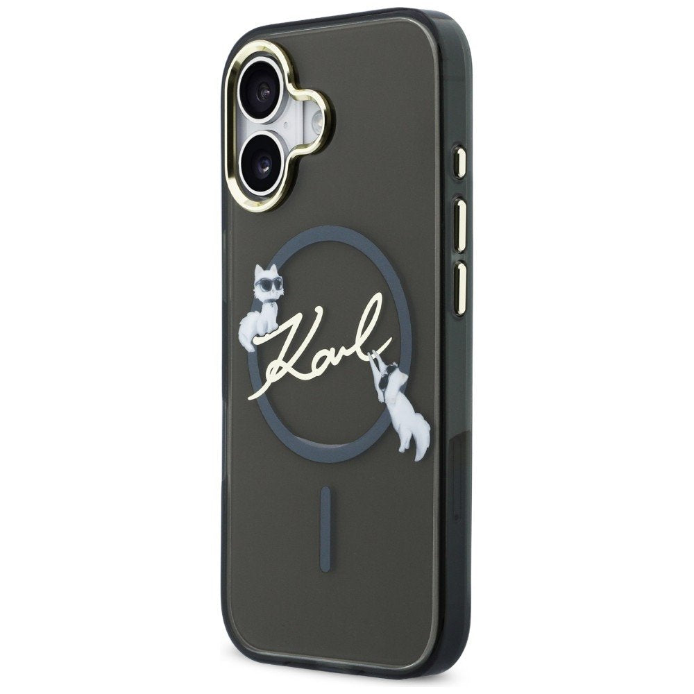 Karl Lagerfeld IML Choupettes Karl Script Logo MagSafe iPhone 17 melns