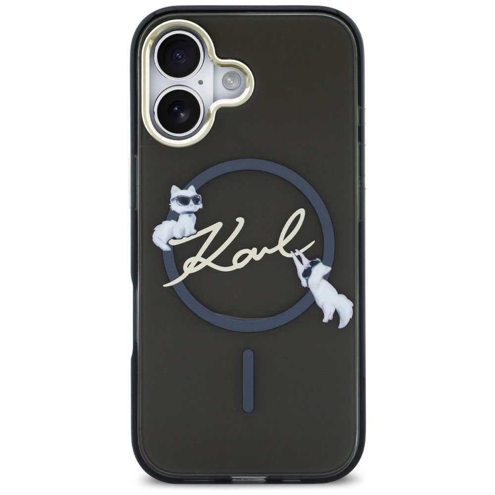 Karl Lagerfeld IML Choupettes Karl Script Logo MagSafe iPhone 17 melns