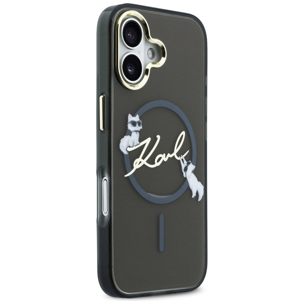 Karl Lagerfeld IML Choupettes Karl Script Logo MagSafe iPhone 17 melns