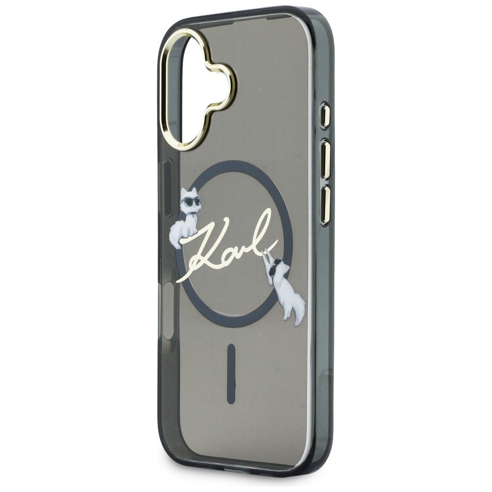 Karl Lagerfeld IML Choupettes Karl Script Logo MagSafe iPhone 17 melns