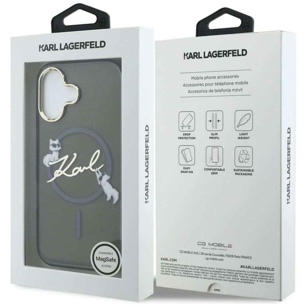 Karl Lagerfeld IML Choupettes Karl Script Logo MagSafe iPhone 17 melns