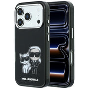Karl Lagerfeld Smooth Karl Choupette Bodies Sketch MagSafe vāciņš iPhone 18 Pro Max / 17 Pro Max, melns