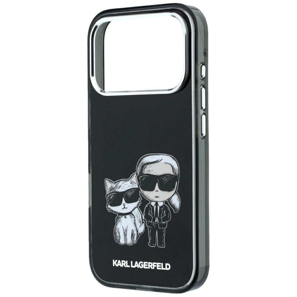 Karl Lagerfeld Smooth Karl Choupette Bodies Sketch MagSafe vāciņš iPhone 18 Pro Max / 17 Pro Max, melns