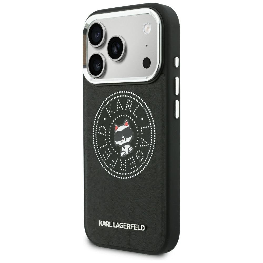 Karl Lagerfeld Point Choupette Sketch MagSafe vāciņš iPhone 18 Pro / 17 Pro, melns