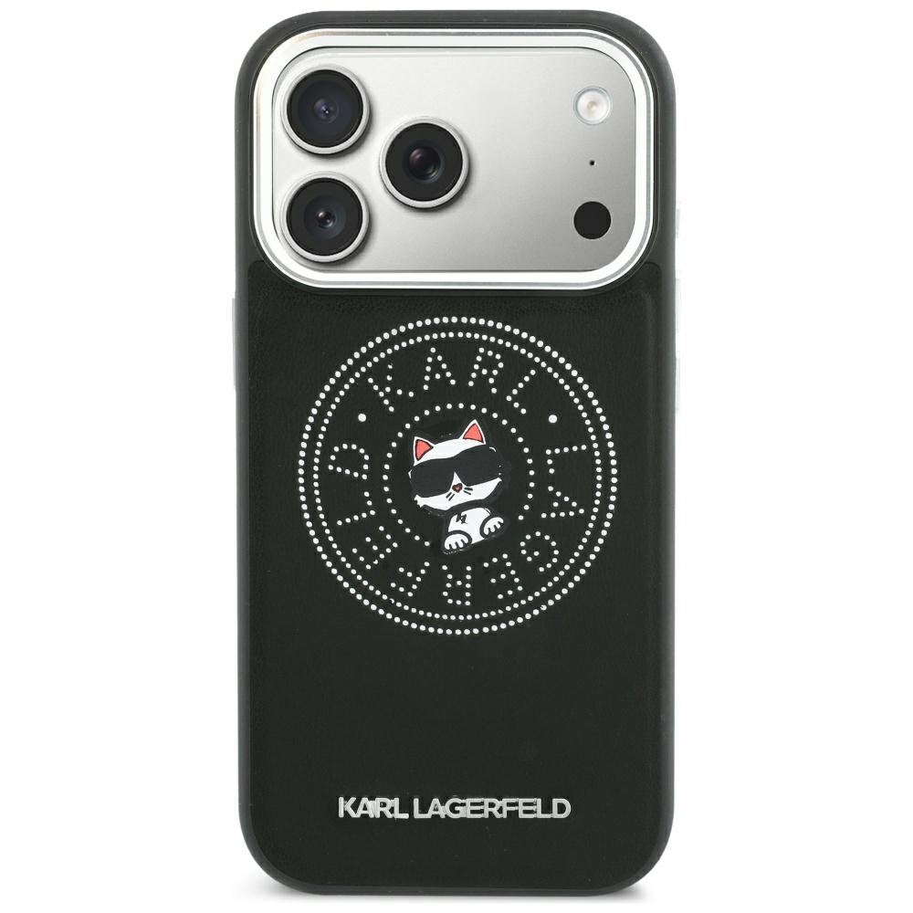Karl Lagerfeld Point Choupette Sketch MagSafe vāciņš iPhone 18 Pro / 17 Pro, melns