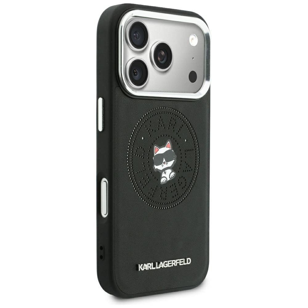 Karl Lagerfeld Point Choupette Sketch MagSafe vāciņš iPhone 18 Pro / 17 Pro, melns