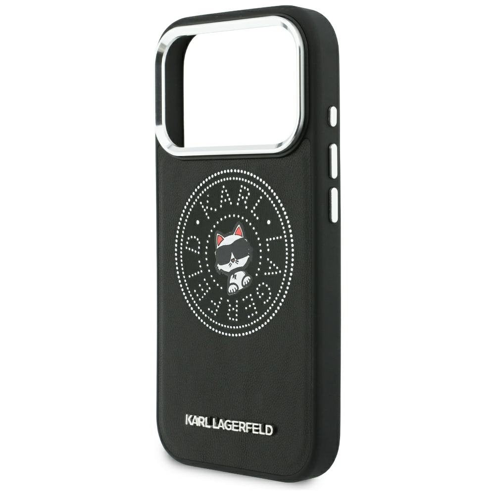 Karl Lagerfeld Point Choupette Sketch MagSafe vāciņš iPhone 18 Pro / 17 Pro, melns