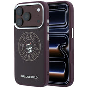 Karl Lagerfeld Point Choupette Sketch MagSafe vāciņš iPhone 18 Pro Max / 17 Pro Max, bordo krāsā