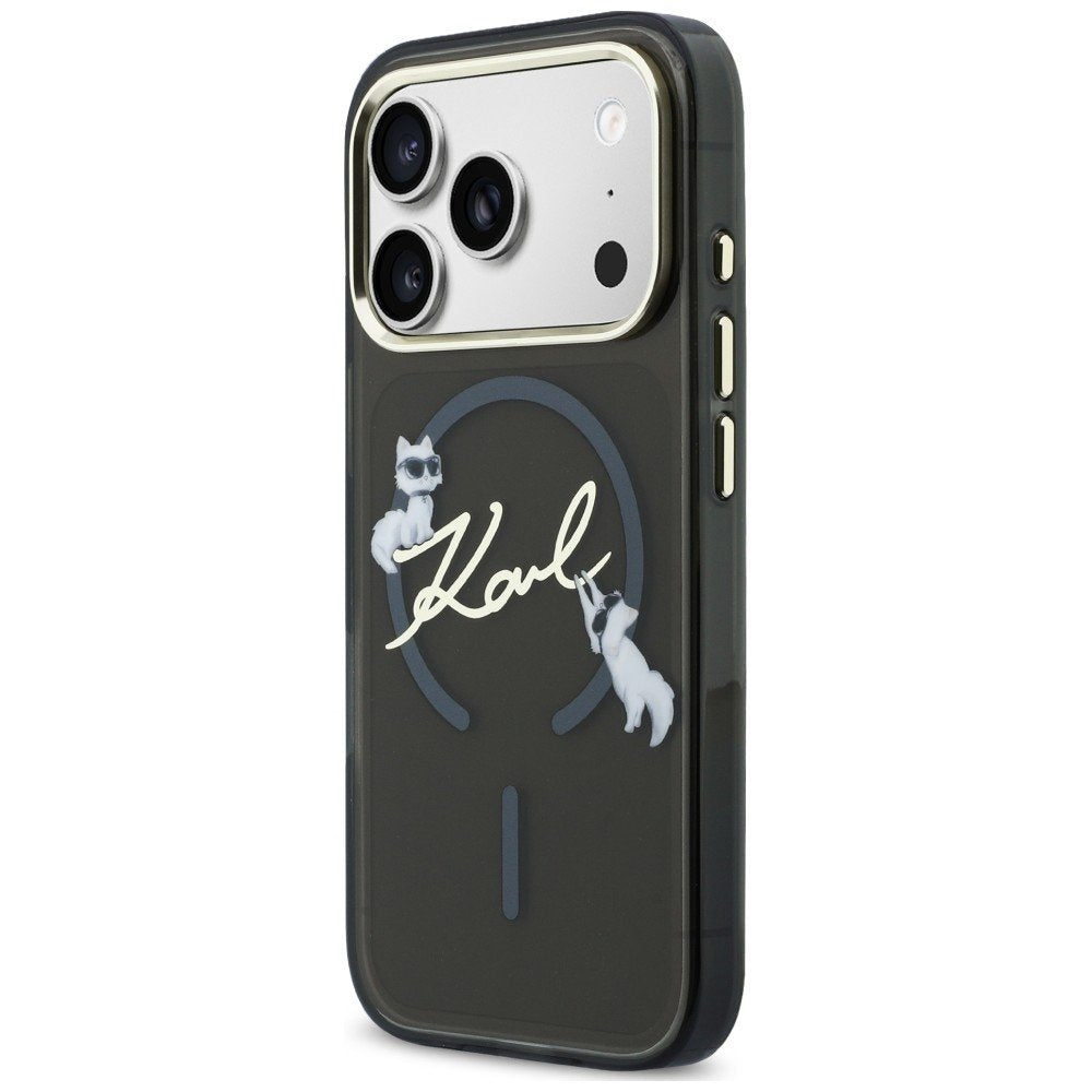Karl Lagerfeld Script Logo MagSafe vāciņš iPhone 18 Pro Max / 17 Pro Max, melns
