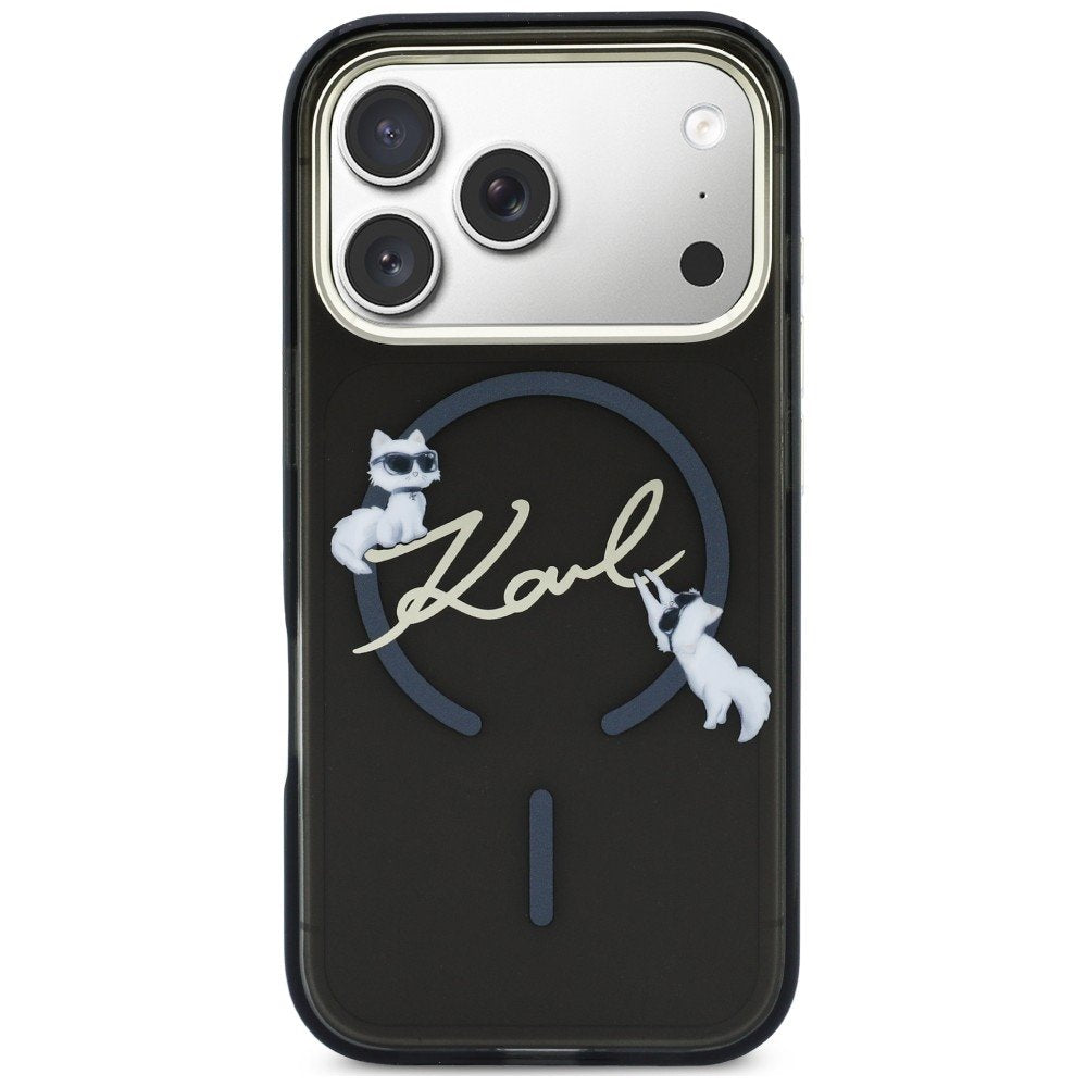 Karl Lagerfeld Script Logo MagSafe vāciņš iPhone 18 Pro Max / 17 Pro Max, melns