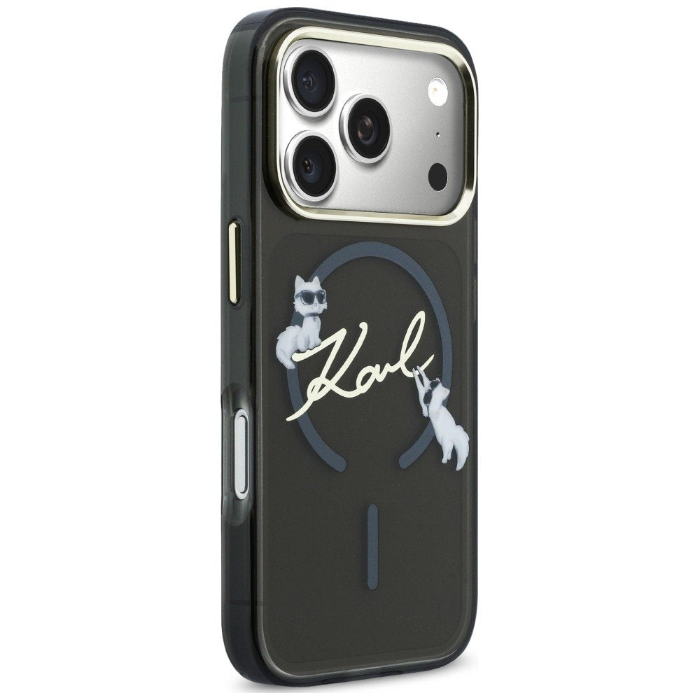Karl Lagerfeld Script Logo MagSafe vāciņš iPhone 18 Pro Max / 17 Pro Max, melns