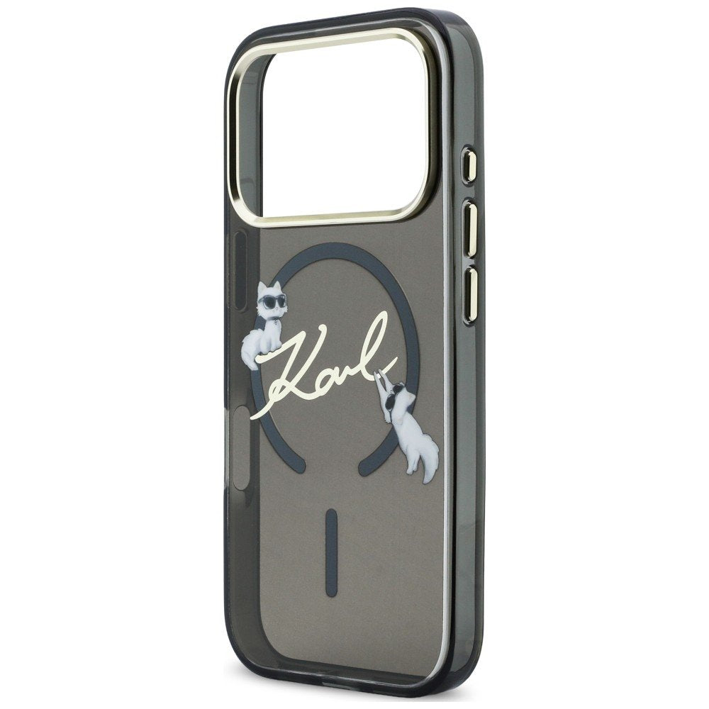 Karl Lagerfeld Script Logo MagSafe vāciņš iPhone 18 Pro Max / 17 Pro Max, melns