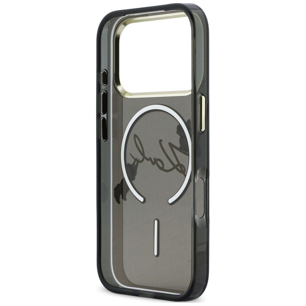 Karl Lagerfeld Script Logo MagSafe vāciņš iPhone 18 Pro Max / 17 Pro Max, melns