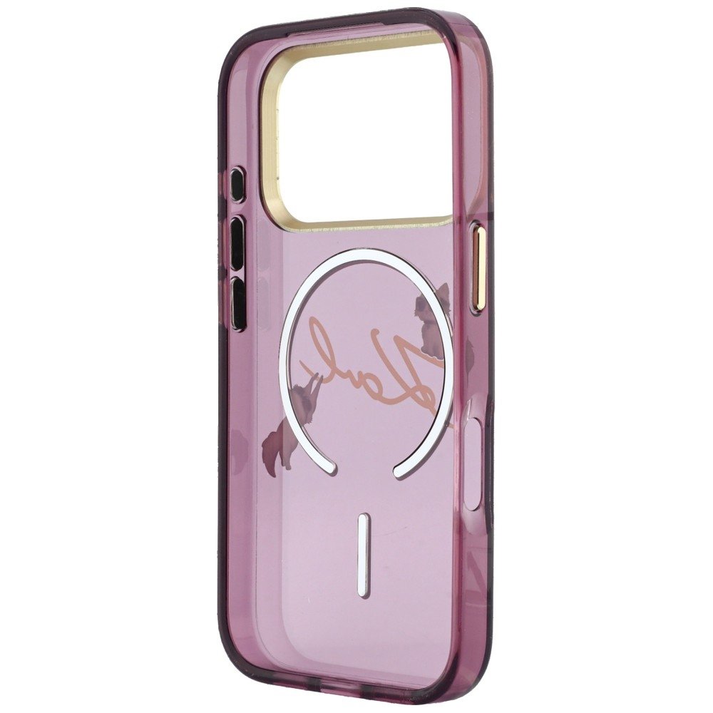 Karl Lagerfeld Script Logo MagSafe vāciņš iPhone 18 Pro Max / 17 Pro Max, bordo krāsā