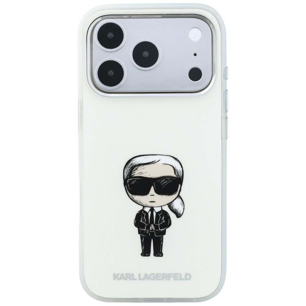 Karl Lagerfeld IML Ikonik Sketch Print MagSafe vāciņš iPhone 18 Pro Max / 17 Pro Max, smilškrāsā