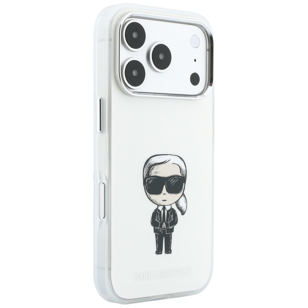 Karl Lagerfeld IML Ikonik Sketch Print MagSafe vāciņš iPhone 18 Pro Max / 17 Pro Max, smilškrāsā