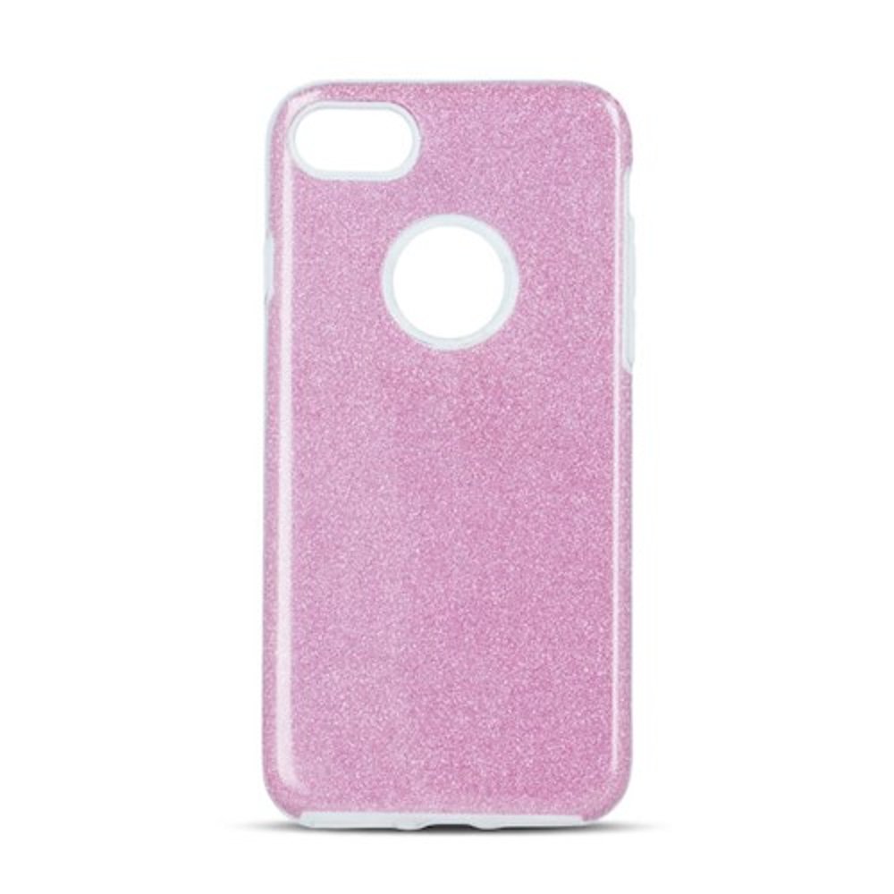 Mirdzošs 3/1 vāciņš iPhone XR rozā