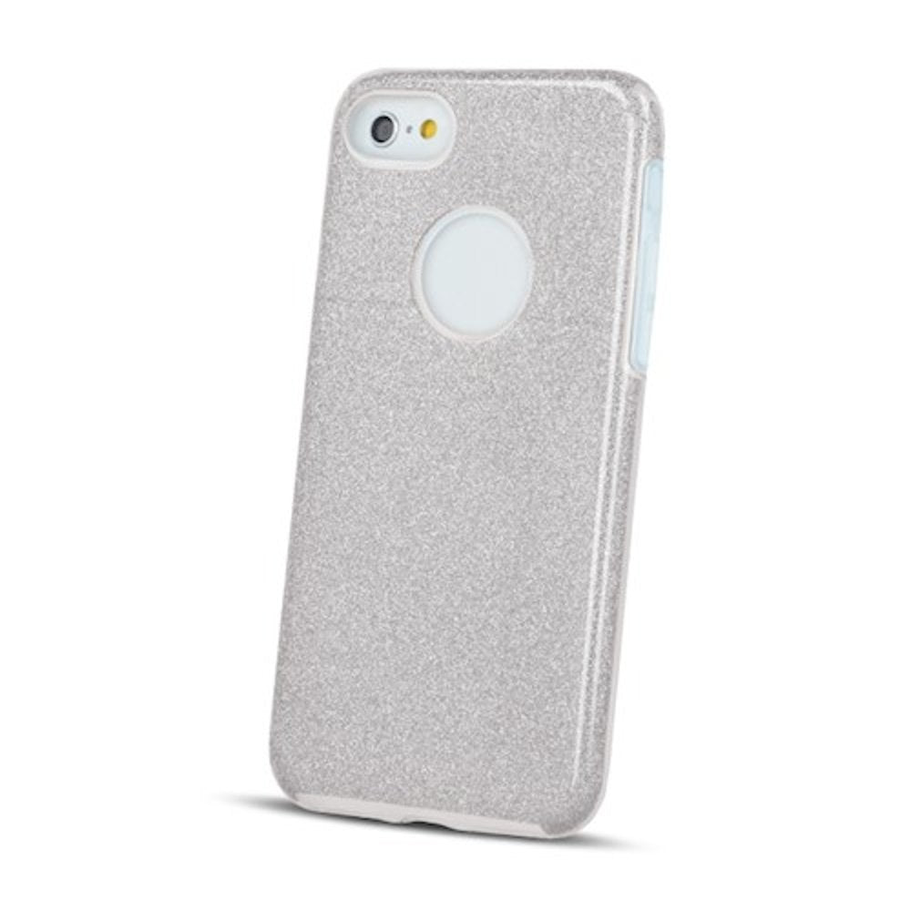 Mirdzošs 3/1 maciņš iPhone 14 6,1" sudraba