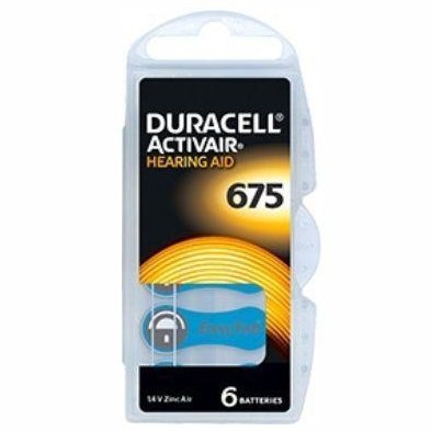 Duracell Hearing 675 (A675) blistera iepakojumā 6 gab.