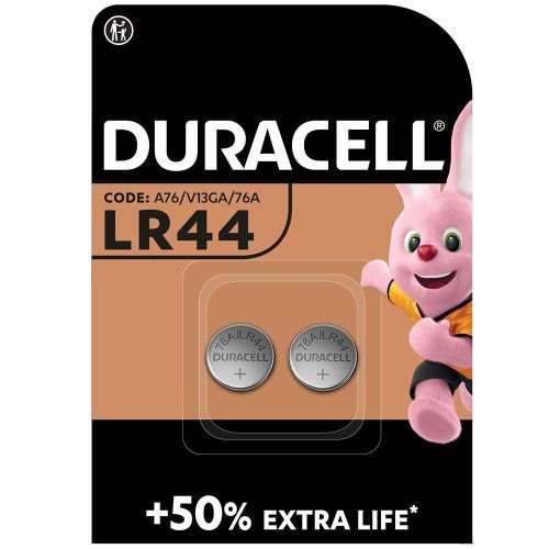 Duracell LR44 (AG13) blistera iepakojumā 2 gab.