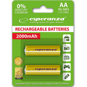 Esperanza EZA103Y precharged HR6 2000 mAh Always Ready blistera iepakojumā 2 gab.
