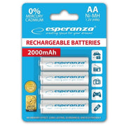 Esperanza EZA104W precharged HR6 2000 mAh Always Ready blistera iepakojumā 4 gab.