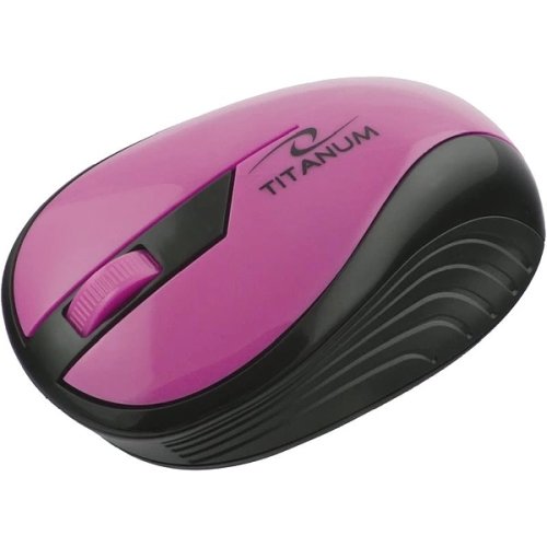 Titanium TM114P 1000 dpi optiskā bezvadu datorpele, rozā krāsā