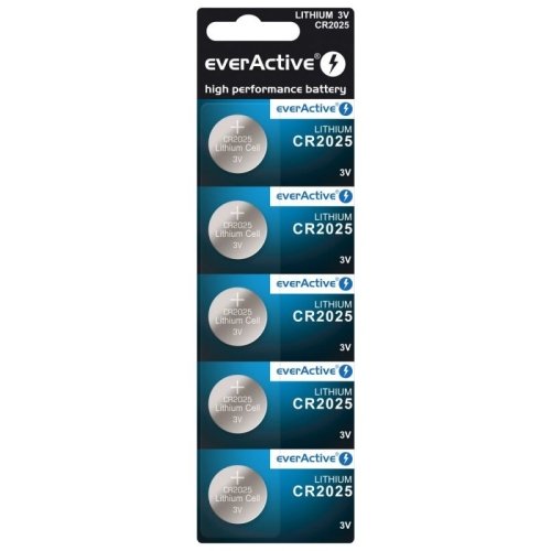 everActive CR2025-5BB blistera iepakojumā 5 gab.