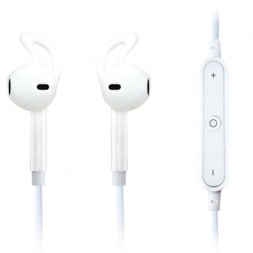 Msonic MHS6W Bluetooth austiņas ar mikrofonu un viedtālruņa vadību (balta)