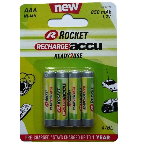 Rocket Precharged HR03 850 mAh Always Ready blistera iepakojumā 4 gab.
