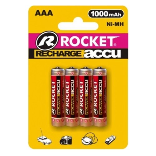 Rocket rechargeable HR03 1000 mAh blistera iepakojumā 4 gab.