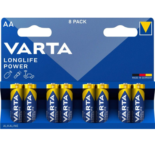 Varta LR06-8BB Longlife Power 4906 AA (LR6) blistera iepakojumā 8 gab.