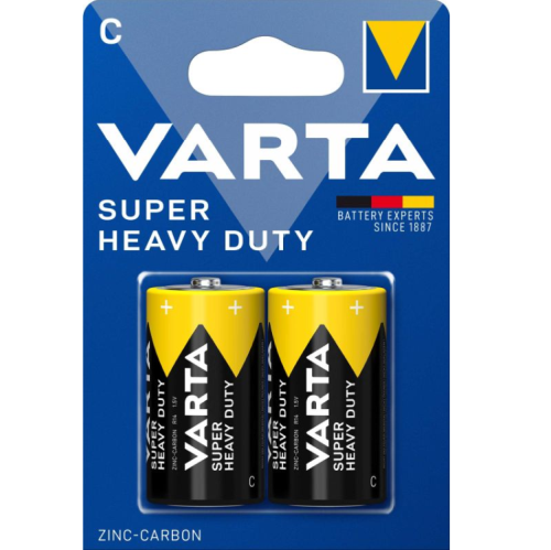 Varta R14-2BB Super Heavy Duty 2014 (C) blistera iepakojumā 2 gab.