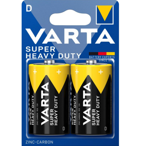 Varta R20-2BB Super Heavy Duty 2020 (D) blistera iepakojumā 2 gab.