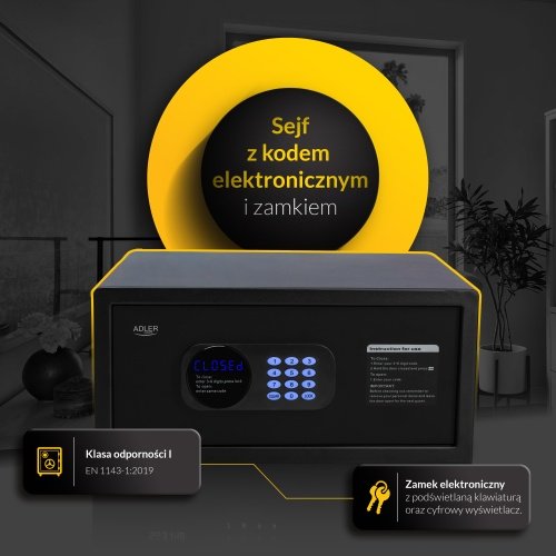 Elektroniskais seifs ar motorizētu slēdzeni