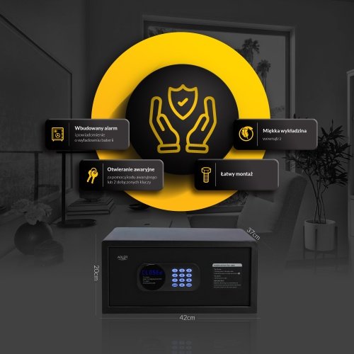 Elektroniskais seifs ar motorizētu slēdzeni