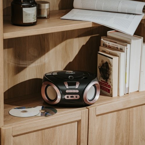 CD-MP3 boombox | USB | FM radio | AUX | Austiņu ligzda