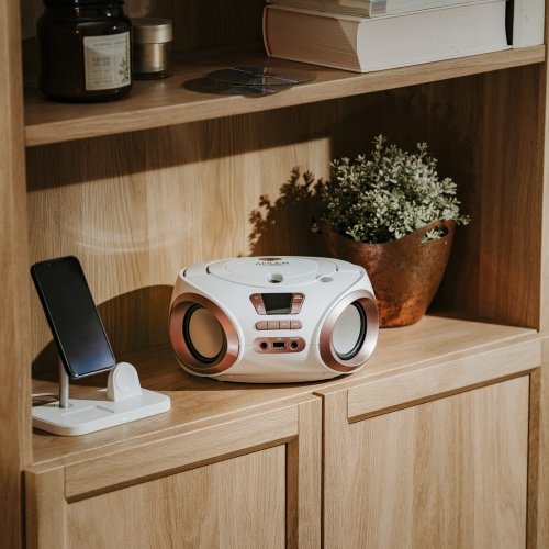 CD-MP3 boombox | USB | FM radio | AUX | Austiņu ligzda