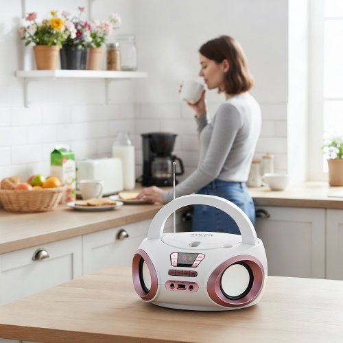 CD-MP3 boombox | USB | FM radio | AUX | Austiņu ligzda